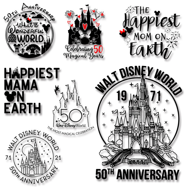 Disney 50th Anniversary Castle, Patch Clothes Disney Castle